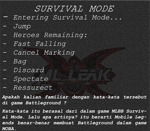 Mobile Legends: Bocoran Survival Mode Semakin Jelas