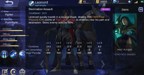 Mobile Legends: Hero Leomord ini Mempunyai 6 Skill