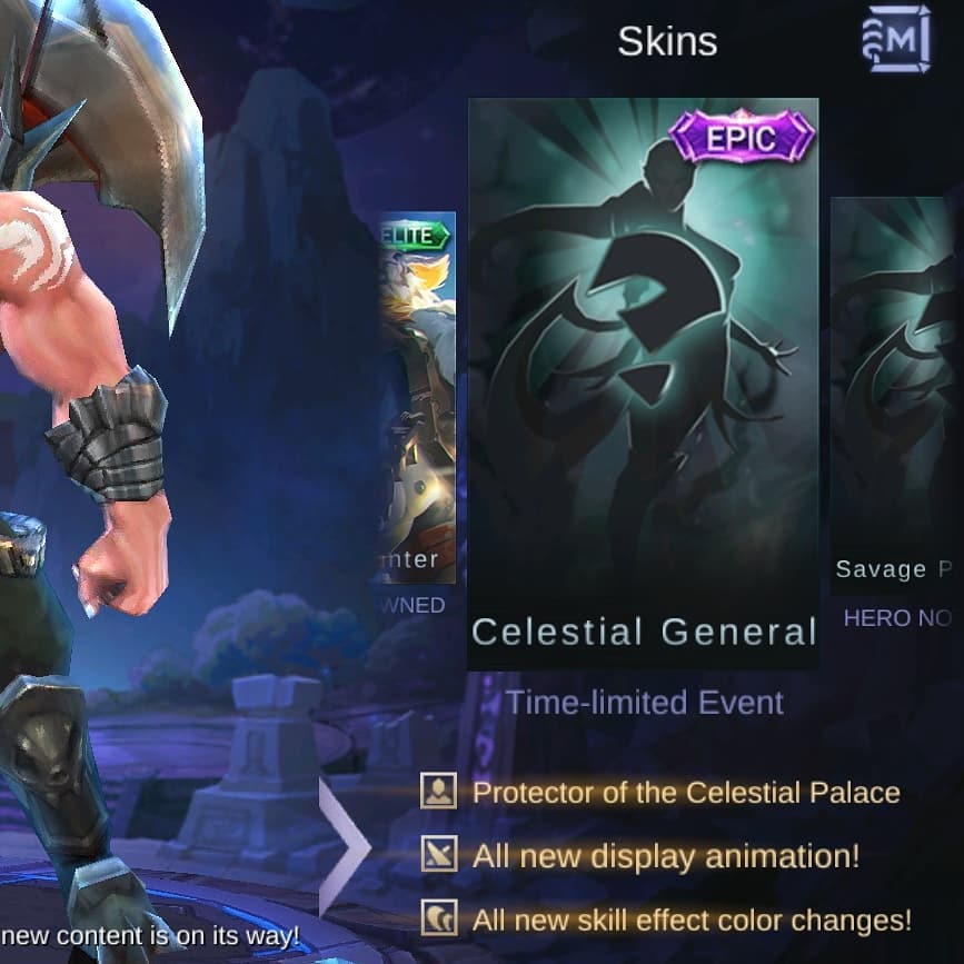 Mobile Legends: Penampilan Skin Epic Balmond "Celestial General"